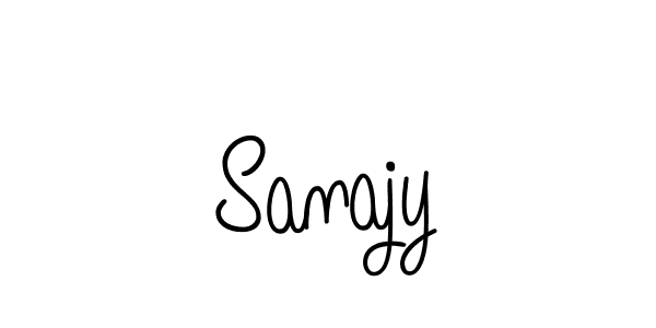 Make a beautiful signature design for name Sanajy. With this signature (Angelique-Rose-font-FFP) style, you can create a handwritten signature for free. Sanajy signature style 5 images and pictures png