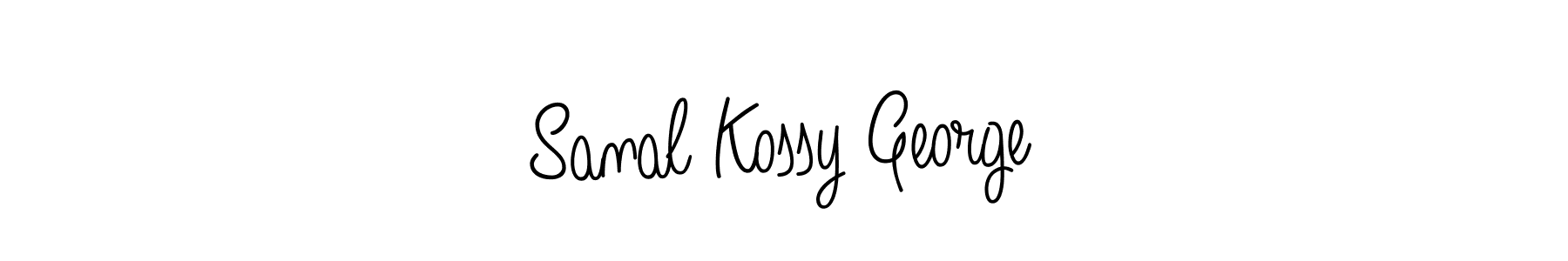 How to make Sanal Kossy George name signature. Use Angelique-Rose-font-FFP style for creating short signs online. This is the latest handwritten sign. Sanal Kossy George signature style 5 images and pictures png