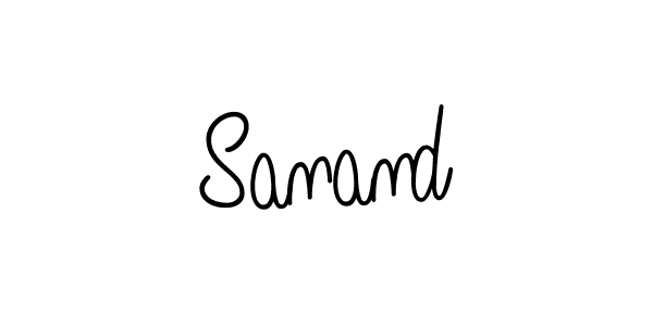 Use a signature maker to create a handwritten signature online. With this signature software, you can design (Angelique-Rose-font-FFP) your own signature for name Sanand. Sanand signature style 5 images and pictures png