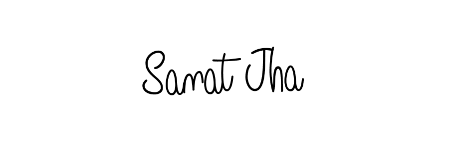 Make a beautiful signature design for name Sanat Jha. With this signature (Angelique-Rose-font-FFP) style, you can create a handwritten signature for free. Sanat Jha signature style 5 images and pictures png
