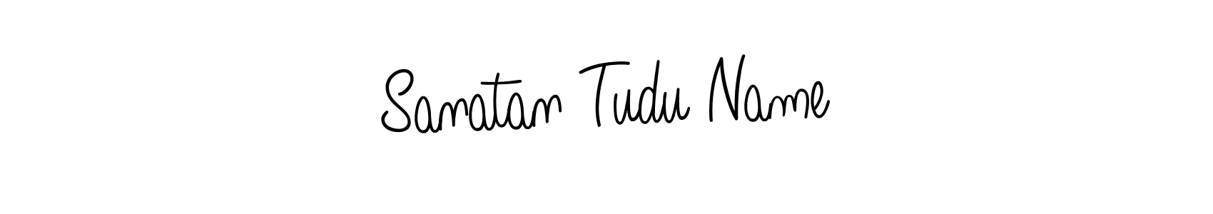 Make a beautiful signature design for name Sanatan Tudu Name. With this signature (Angelique-Rose-font-FFP) style, you can create a handwritten signature for free. Sanatan Tudu Name signature style 5 images and pictures png