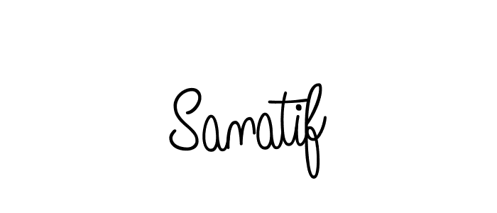Make a beautiful signature design for name Sanatif. With this signature (Angelique-Rose-font-FFP) style, you can create a handwritten signature for free. Sanatif signature style 5 images and pictures png