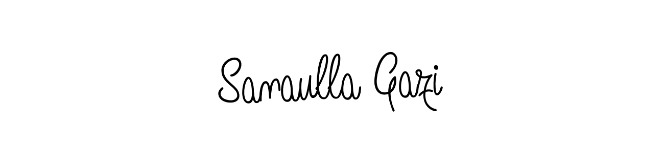 Sanaulla Gazi stylish signature style. Best Handwritten Sign (Angelique-Rose-font-FFP) for my name. Handwritten Signature Collection Ideas for my name Sanaulla Gazi. Sanaulla Gazi signature style 5 images and pictures png