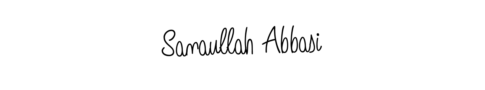 How to make Sanaullah Abbasi name signature. Use Angelique-Rose-font-FFP style for creating short signs online. This is the latest handwritten sign. Sanaullah Abbasi signature style 5 images and pictures png