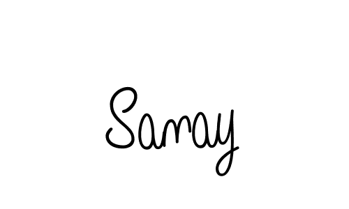 Sanay stylish signature style. Best Handwritten Sign (Angelique-Rose-font-FFP) for my name. Handwritten Signature Collection Ideas for my name Sanay. Sanay signature style 5 images and pictures png