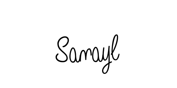 How to make Sanayl name signature. Use Angelique-Rose-font-FFP style for creating short signs online. This is the latest handwritten sign. Sanayl signature style 5 images and pictures png