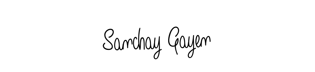 Sanchay Gayen stylish signature style. Best Handwritten Sign (Angelique-Rose-font-FFP) for my name. Handwritten Signature Collection Ideas for my name Sanchay Gayen. Sanchay Gayen signature style 5 images and pictures png