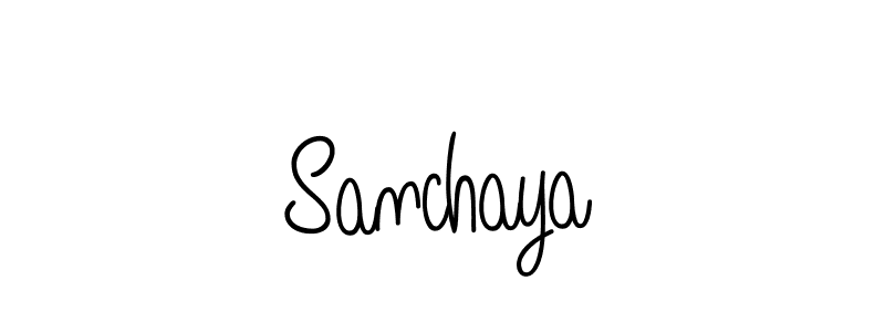Use a signature maker to create a handwritten signature online. With this signature software, you can design (Angelique-Rose-font-FFP) your own signature for name Sanchaya. Sanchaya signature style 5 images and pictures png