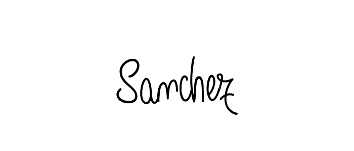 Make a beautiful signature design for name Sanchez. With this signature (Angelique-Rose-font-FFP) style, you can create a handwritten signature for free. Sanchez signature style 5 images and pictures png