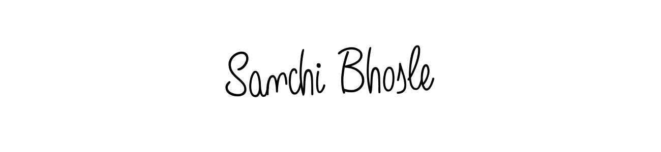 Make a beautiful signature design for name Sanchi Bhosle. With this signature (Angelique-Rose-font-FFP) style, you can create a handwritten signature for free. Sanchi Bhosle signature style 5 images and pictures png