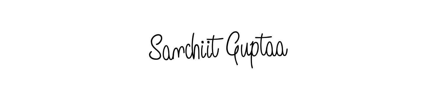 Make a beautiful signature design for name Sanchiit Guptaa. With this signature (Angelique-Rose-font-FFP) style, you can create a handwritten signature for free. Sanchiit Guptaa signature style 5 images and pictures png