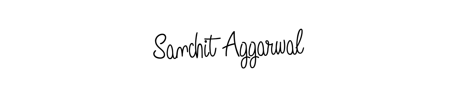 How to make Sanchit Aggarwal name signature. Use Angelique-Rose-font-FFP style for creating short signs online. This is the latest handwritten sign. Sanchit Aggarwal signature style 5 images and pictures png