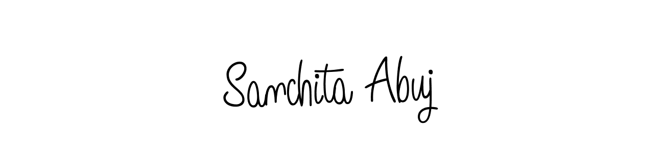 Design your own signature with our free online signature maker. With this signature software, you can create a handwritten (Angelique-Rose-font-FFP) signature for name Sanchita Abuj. Sanchita Abuj signature style 5 images and pictures png