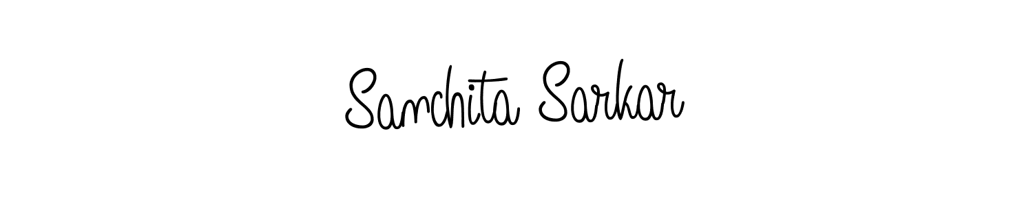 Sanchita Sarkar stylish signature style. Best Handwritten Sign (Angelique-Rose-font-FFP) for my name. Handwritten Signature Collection Ideas for my name Sanchita Sarkar. Sanchita Sarkar signature style 5 images and pictures png