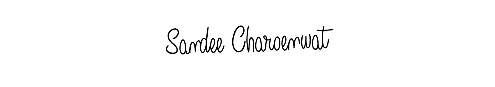 Use a signature maker to create a handwritten signature online. With this signature software, you can design (Angelique-Rose-font-FFP) your own signature for name Sandee Charoenwat. Sandee Charoenwat signature style 5 images and pictures png