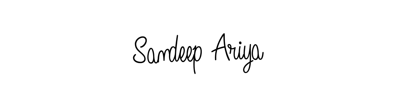 You should practise on your own different ways (Angelique-Rose-font-FFP) to write your name (Sandeep Ariya) in signature. don't let someone else do it for you. Sandeep Ariya signature style 5 images and pictures png