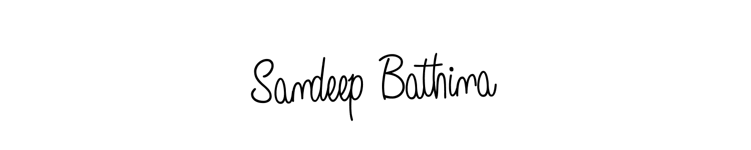 You should practise on your own different ways (Angelique-Rose-font-FFP) to write your name (Sandeep Bathina) in signature. don't let someone else do it for you. Sandeep Bathina signature style 5 images and pictures png