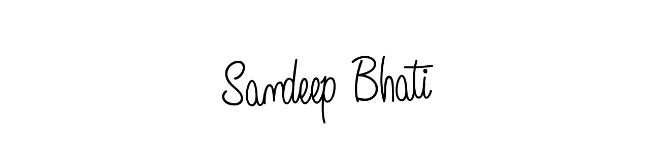 You should practise on your own different ways (Angelique-Rose-font-FFP) to write your name (Sandeep Bhati) in signature. don't let someone else do it for you. Sandeep Bhati signature style 5 images and pictures png