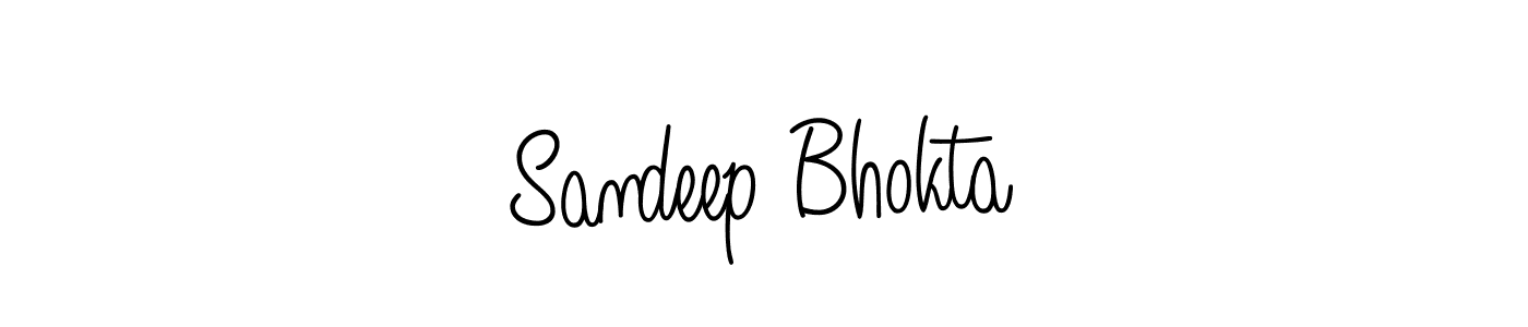 Sandeep Bhokta stylish signature style. Best Handwritten Sign (Angelique-Rose-font-FFP) for my name. Handwritten Signature Collection Ideas for my name Sandeep Bhokta. Sandeep Bhokta signature style 5 images and pictures png