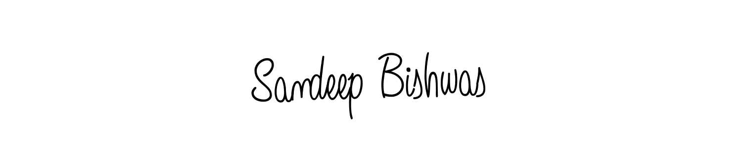 The best way (Angelique-Rose-font-FFP) to make a short signature is to pick only two or three words in your name. The name Sandeep Bishwas include a total of six letters. For converting this name. Sandeep Bishwas signature style 5 images and pictures png