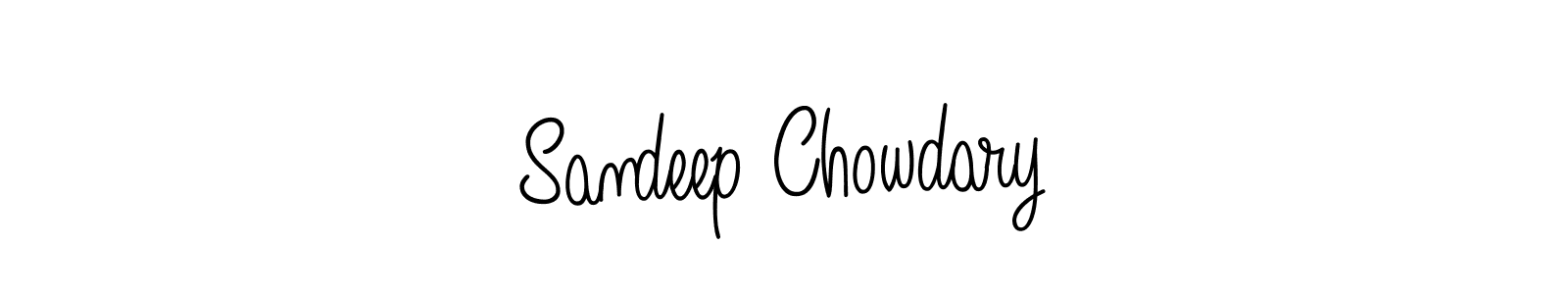 Make a beautiful signature design for name Sandeep Chowdary. With this signature (Angelique-Rose-font-FFP) style, you can create a handwritten signature for free. Sandeep Chowdary signature style 5 images and pictures png