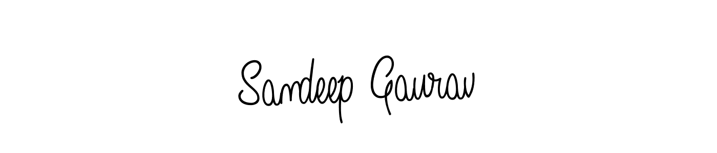 Create a beautiful signature design for name Sandeep Gaurav. With this signature (Angelique-Rose-font-FFP) fonts, you can make a handwritten signature for free. Sandeep Gaurav signature style 5 images and pictures png