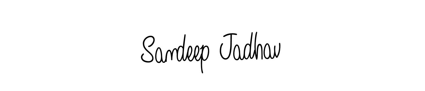 The best way (Angelique-Rose-font-FFP) to make a short signature is to pick only two or three words in your name. The name Sandeep Jadhav include a total of six letters. For converting this name. Sandeep Jadhav signature style 5 images and pictures png