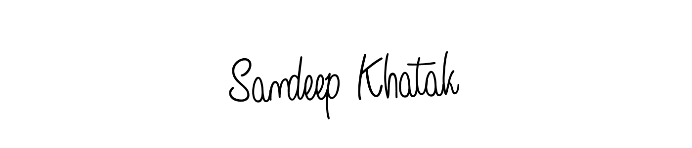 Use a signature maker to create a handwritten signature online. With this signature software, you can design (Angelique-Rose-font-FFP) your own signature for name Sandeep Khatak. Sandeep Khatak signature style 5 images and pictures png