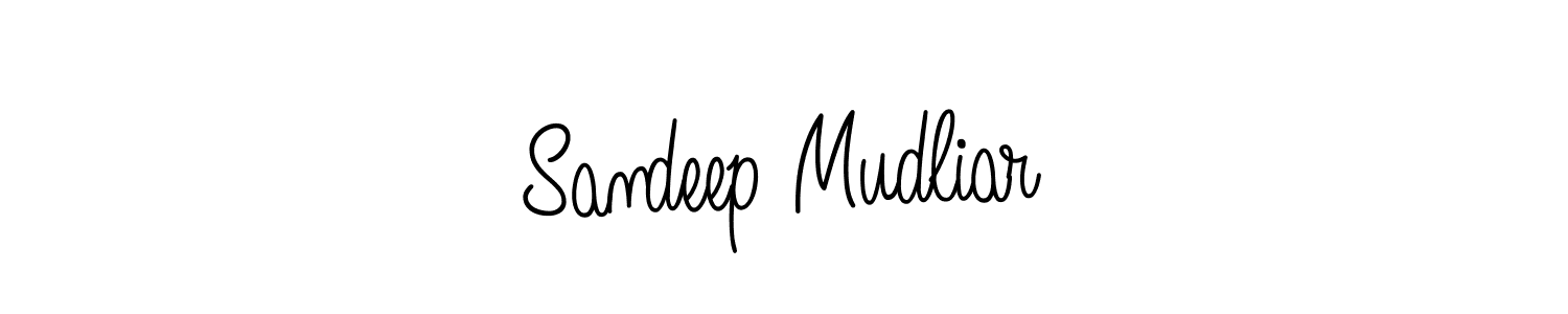 How to make Sandeep Mudliar name signature. Use Angelique-Rose-font-FFP style for creating short signs online. This is the latest handwritten sign. Sandeep Mudliar signature style 5 images and pictures png
