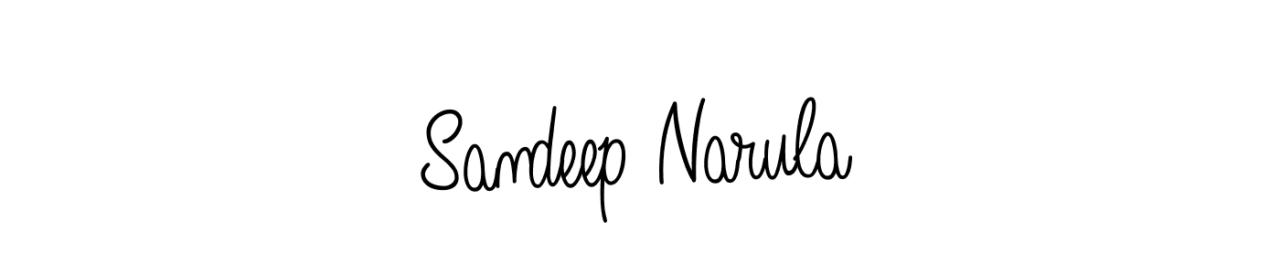 Sandeep Narula stylish signature style. Best Handwritten Sign (Angelique-Rose-font-FFP) for my name. Handwritten Signature Collection Ideas for my name Sandeep Narula. Sandeep Narula signature style 5 images and pictures png