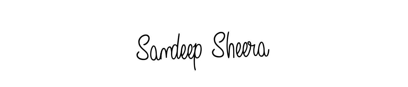 Use a signature maker to create a handwritten signature online. With this signature software, you can design (Angelique-Rose-font-FFP) your own signature for name Sandeep Sheera. Sandeep Sheera signature style 5 images and pictures png