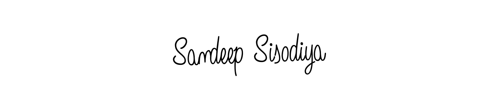 Use a signature maker to create a handwritten signature online. With this signature software, you can design (Angelique-Rose-font-FFP) your own signature for name Sandeep Sisodiya. Sandeep Sisodiya signature style 5 images and pictures png