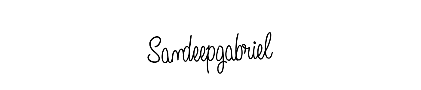 Sandeepgabriel stylish signature style. Best Handwritten Sign (Angelique-Rose-font-FFP) for my name. Handwritten Signature Collection Ideas for my name Sandeepgabriel. Sandeepgabriel signature style 5 images and pictures png