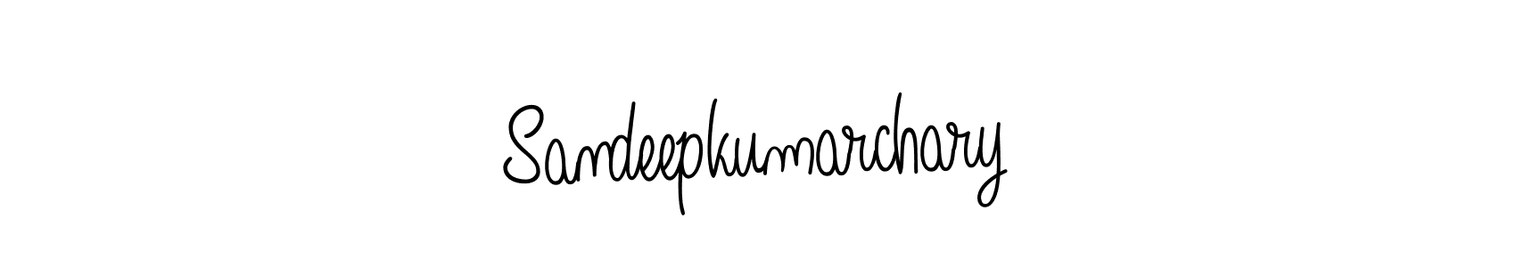 How to make Sandeepkumarchary name signature. Use Angelique-Rose-font-FFP style for creating short signs online. This is the latest handwritten sign. Sandeepkumarchary signature style 5 images and pictures png