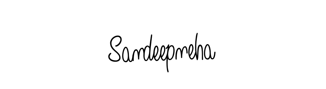 Make a beautiful signature design for name Sandeepneha. With this signature (Angelique-Rose-font-FFP) style, you can create a handwritten signature for free. Sandeepneha signature style 5 images and pictures png