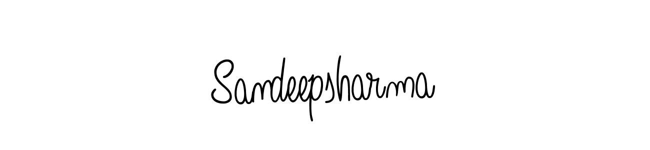 You should practise on your own different ways (Angelique-Rose-font-FFP) to write your name (Sandeepsharma) in signature. don't let someone else do it for you. Sandeepsharma signature style 5 images and pictures png