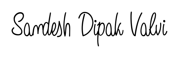Elevate your brand with a stunning Sandesh Dipak Valvi eSignature. The Angelique-Rose-font-FFP style provides a balanced, flowing aesthetic for everyday signing. Sandesh Dipak Valvi signature style 5 images and pictures png