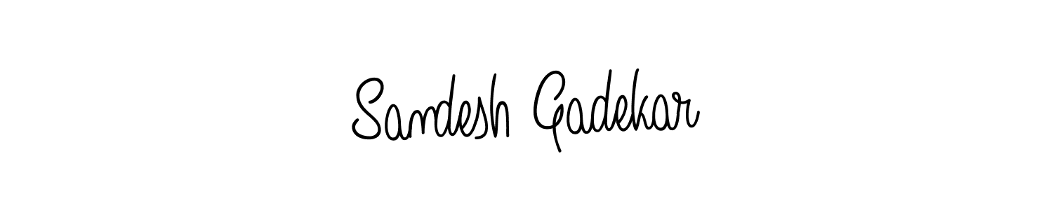 Make a beautiful signature design for name Sandesh Gadekar. With this signature (Angelique-Rose-font-FFP) style, you can create a handwritten signature for free. Sandesh Gadekar signature style 5 images and pictures png