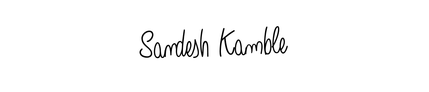 Design your own signature with our free online signature maker. With this signature software, you can create a handwritten (Angelique-Rose-font-FFP) signature for name Sandesh Kamble. Sandesh Kamble signature style 5 images and pictures png