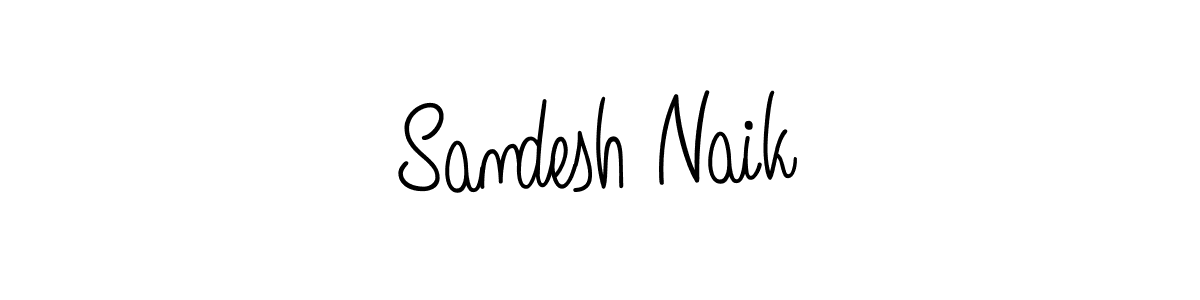 Sandesh Naik stylish signature style. Best Handwritten Sign (Angelique-Rose-font-FFP) for my name. Handwritten Signature Collection Ideas for my name Sandesh Naik. Sandesh Naik signature style 5 images and pictures png