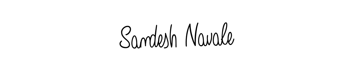 Sandesh Navale stylish signature style. Best Handwritten Sign (Angelique-Rose-font-FFP) for my name. Handwritten Signature Collection Ideas for my name Sandesh Navale. Sandesh Navale signature style 5 images and pictures png