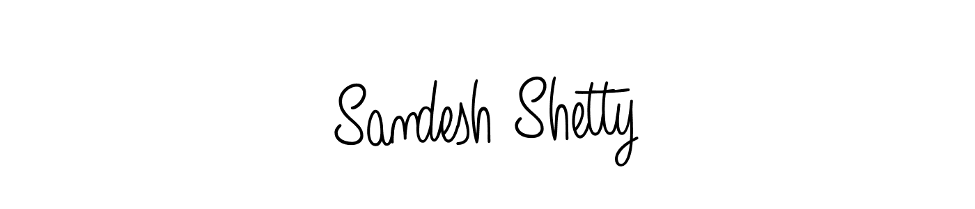 How to Draw Sandesh Shetty signature style? Angelique-Rose-font-FFP is a latest design signature styles for name Sandesh Shetty. Sandesh Shetty signature style 5 images and pictures png