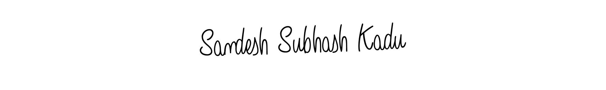 Create a beautiful signature design for name Sandesh Subhash Kadu. With this signature (Angelique-Rose-font-FFP) fonts, you can make a handwritten signature for free. Sandesh Subhash Kadu signature style 5 images and pictures png
