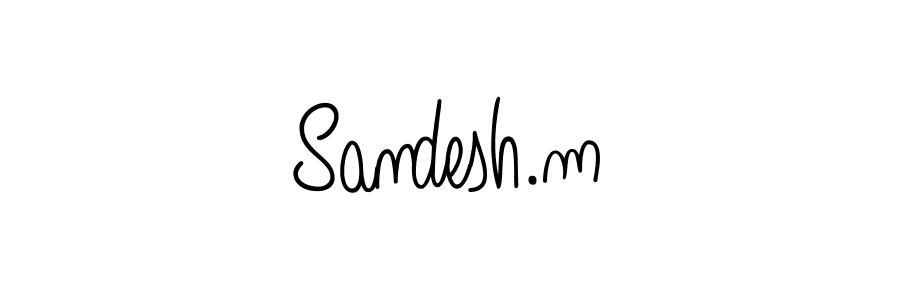 Also You can easily find your signature by using the search form. We will create Sandesh.m name handwritten signature images for you free of cost using Angelique-Rose-font-FFP sign style. Sandesh.m signature style 5 images and pictures png