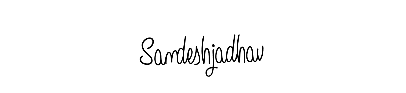 Also we have Sandeshjadhav name is the best signature style. Create professional handwritten signature collection using Angelique-Rose-font-FFP autograph style. Sandeshjadhav signature style 5 images and pictures png