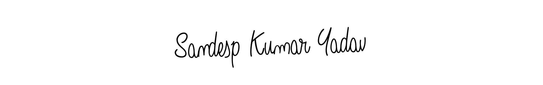 How to make Sandesp Kumar Yadav name signature. Use Angelique-Rose-font-FFP style for creating short signs online. This is the latest handwritten sign. Sandesp Kumar Yadav signature style 5 images and pictures png