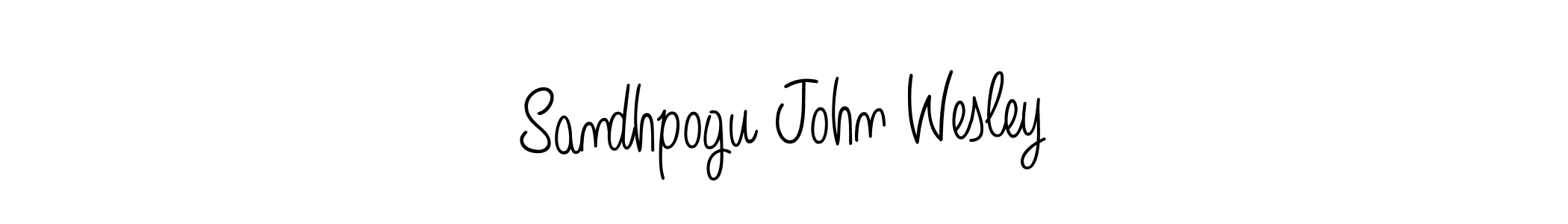 Sandhpogu John Wesley stylish signature style. Best Handwritten Sign (Angelique-Rose-font-FFP) for my name. Handwritten Signature Collection Ideas for my name Sandhpogu John Wesley. Sandhpogu John Wesley signature style 5 images and pictures png