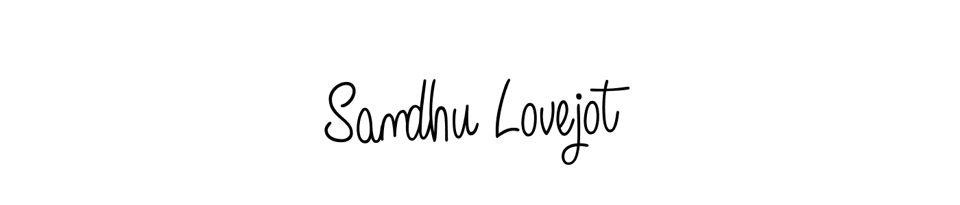 You should practise on your own different ways (Angelique-Rose-font-FFP) to write your name (Sandhu Lovejot) in signature. don't let someone else do it for you. Sandhu Lovejot signature style 5 images and pictures png