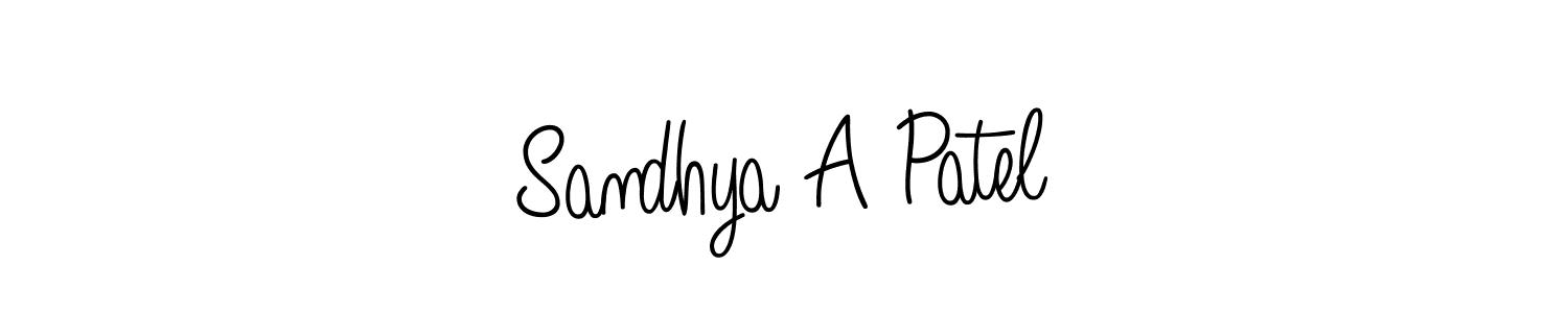 You should practise on your own different ways (Angelique-Rose-font-FFP) to write your name (Sandhya A Patel) in signature. don't let someone else do it for you. Sandhya A Patel signature style 5 images and pictures png