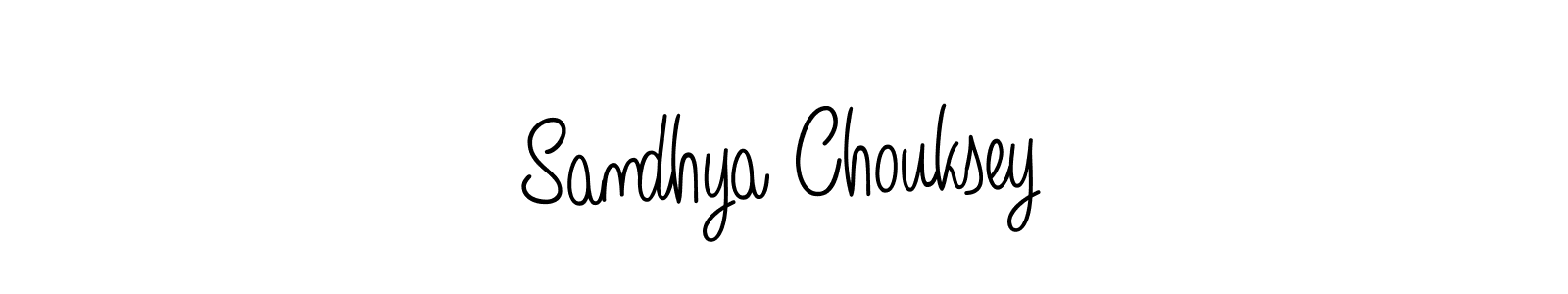 Also we have Sandhya Chouksey name is the best signature style. Create professional handwritten signature collection using Angelique-Rose-font-FFP autograph style. Sandhya Chouksey signature style 5 images and pictures png